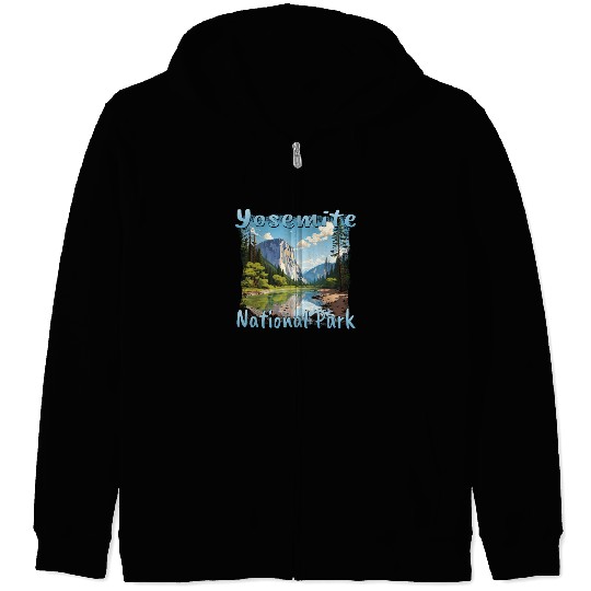 Yosemite National Park: Colorful Landscape in Zip Hoodies