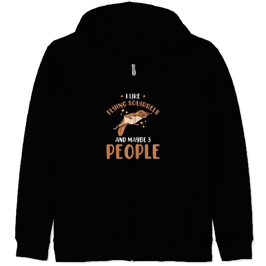 Flying Squirrel Lover Zip Hoodies