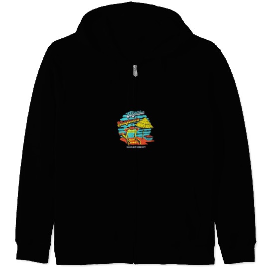 Malibu California Zip Hoodies
