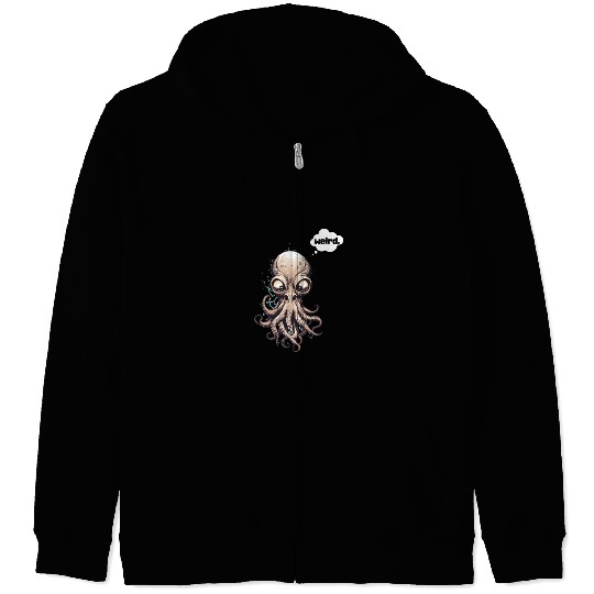 Octopus with nose - weird. Zip Hoodies