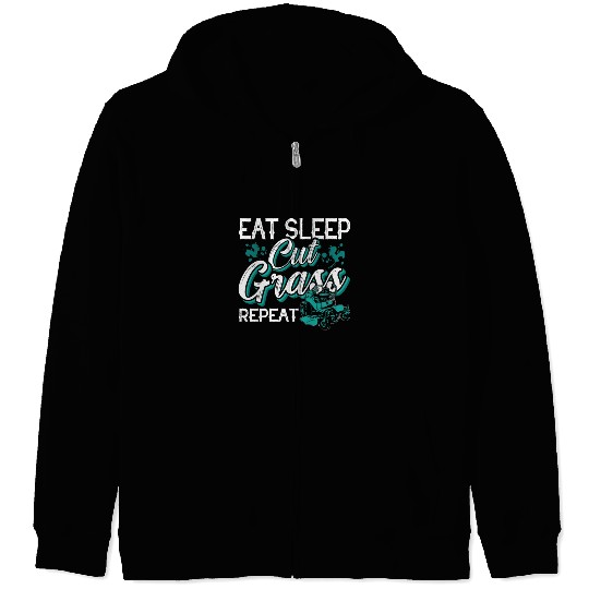 Landscaper Eat Sleep Cut Grass Repeat Landscaping Zip Hoodies