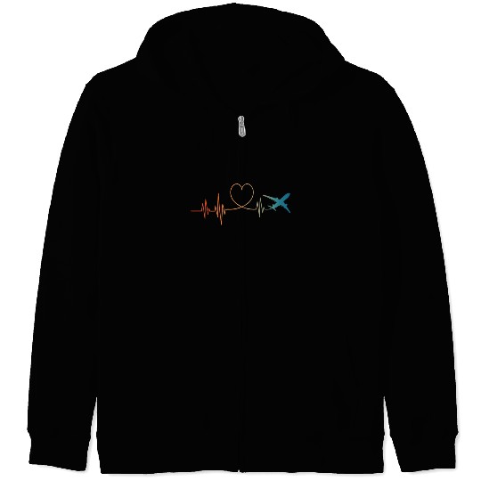 Airplane Aviation Instructor Airline Pilot Zip Hoodies