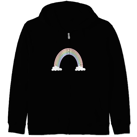 Pastel Rainbow Love Zip Hoodies