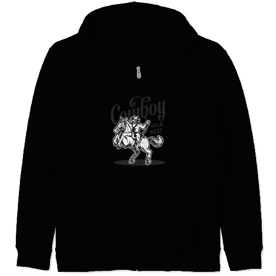 Cowboy Wild West Zip Hoodies