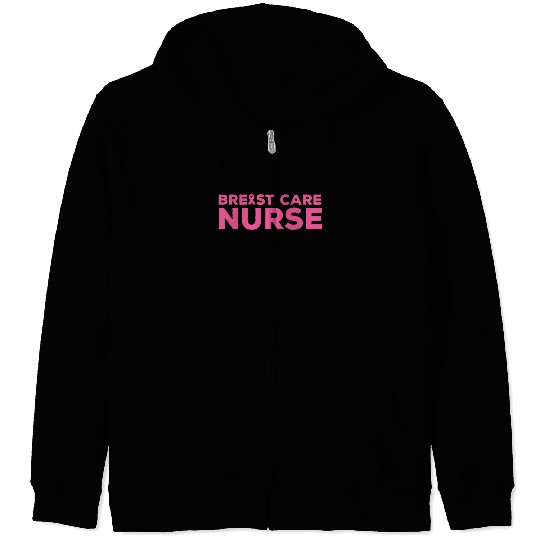 Breast Care Nurse Pink Ribbon Zip Hoodies
