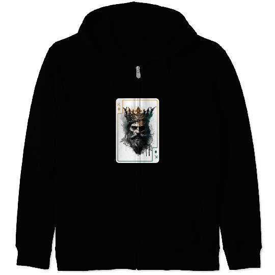 Poker Card Game Scary Halloween Zip Hoodies
