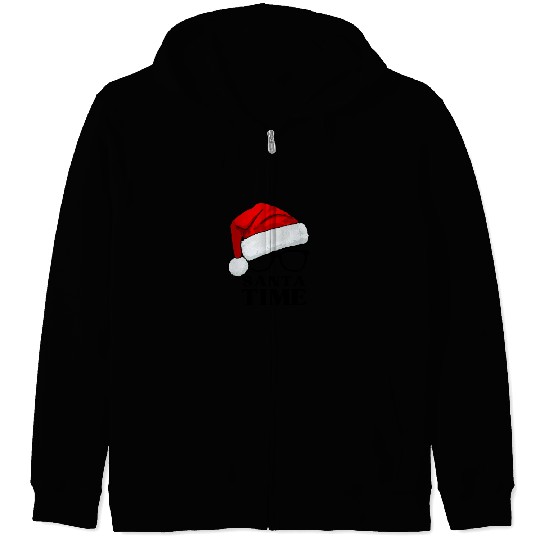 SANTA TIME - Festive Santa Claus design Zip Hoodies