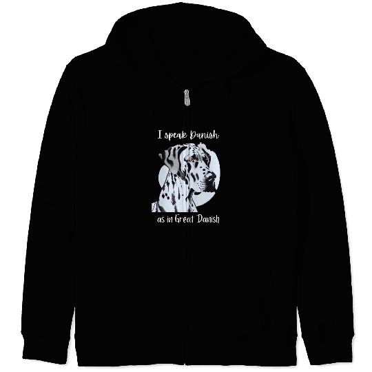 Great Dane Love Zip Hoodies