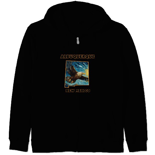 New Mexico - Eagle Zip Hoodies