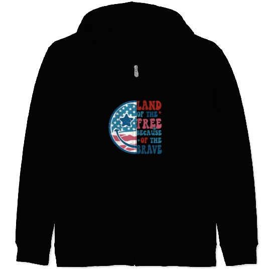 Land of the free Zip Hoodies
