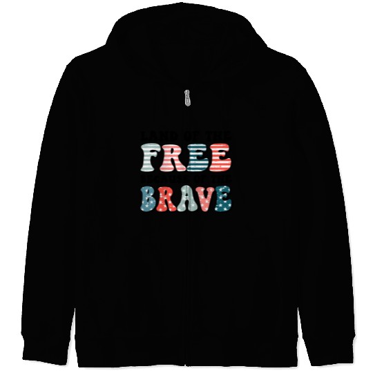 Land of the free Zip Hoodies
