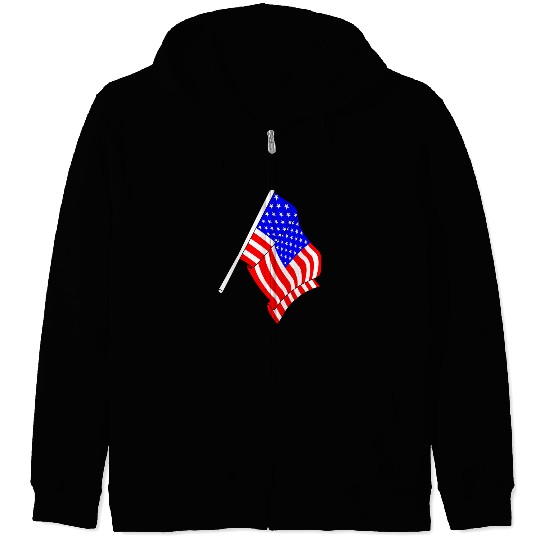 Flag of USA, stars and stripes Zip Hoodies