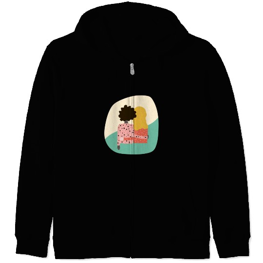 Friends Who Swim Together Stay Together Open Water Zip Hoodies