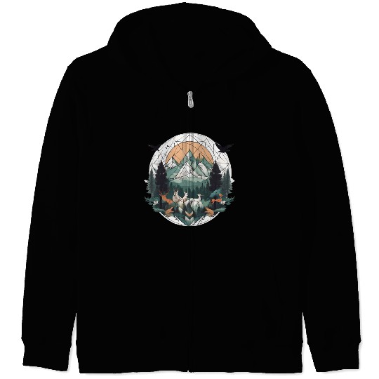 Geoforest Tapestry Zip Hoodies