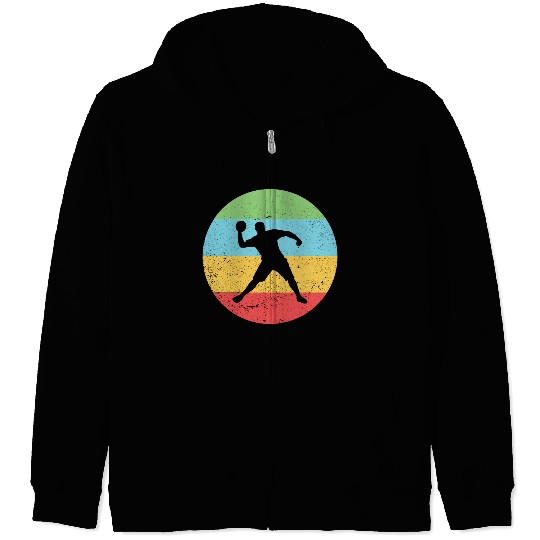 Dodgeball Vintage Retro Dodgeball Player Zip Hoodies