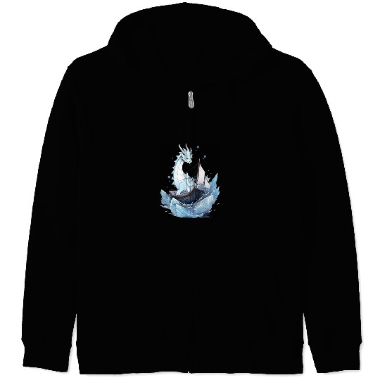 Ice Sailing Dragon Ice Sailor Ice Boating Yachting Zip Hoodies