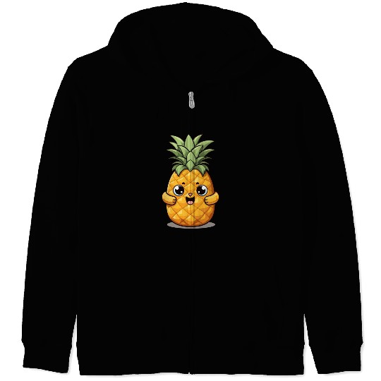 Cute Funny Pineapple Summer Kawaii Gift Zip Hoodies