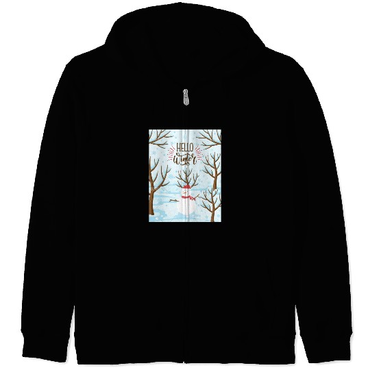 Hello Winter Wonderland Zip Hoodies