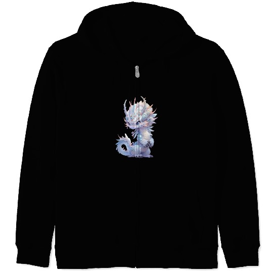 Chibi storybook dragon Zip Hoodies