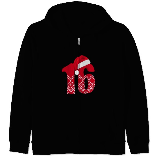 Sweet 16 Years - Xmas Number Sixteen Zip Hoodies