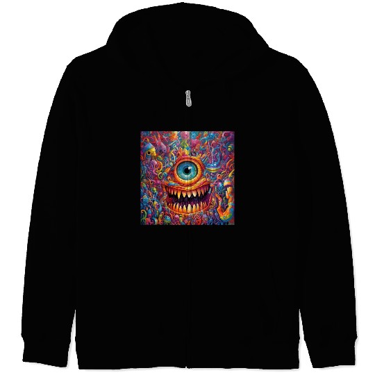 Going On a Little Trip - Cyclops and Teeth Psyched Zip Hoodies