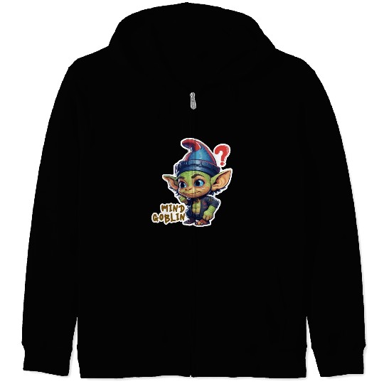 Funny Green Goblin Monster - Mind Goblin Deez Nuts Zip Hoodies