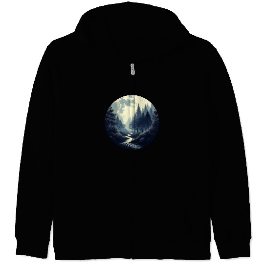 Enchanted Forest - Great Christmas Gift! Zip Hoodies