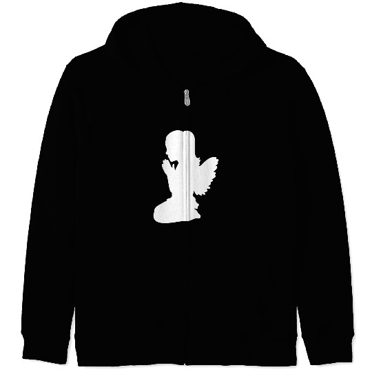 Angel Praying God-fearing Person Gift Zip Hoodies