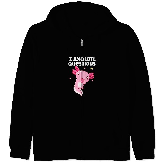 I Axolotl Questions Axolotl funny Axolotl Retro Zip Hoodies