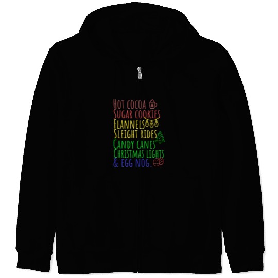 Hot cocoa sugar cookies Christmas lights Zip Hoodies