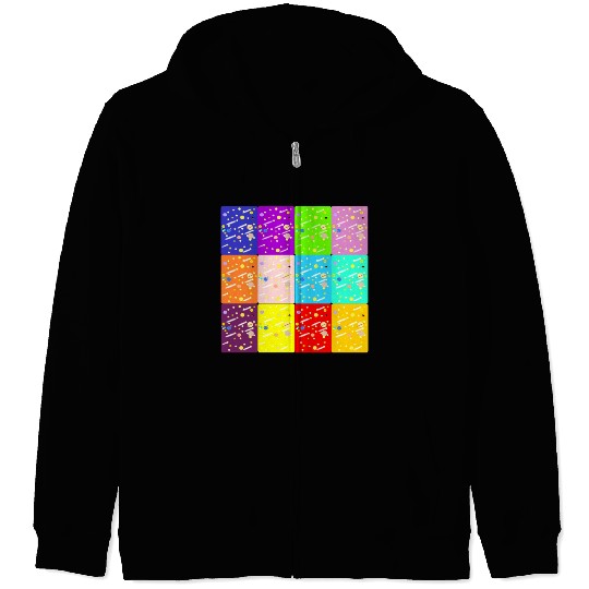 Universe Colors Sky Galaxy Colorful Pattern Design Zip Hoodies