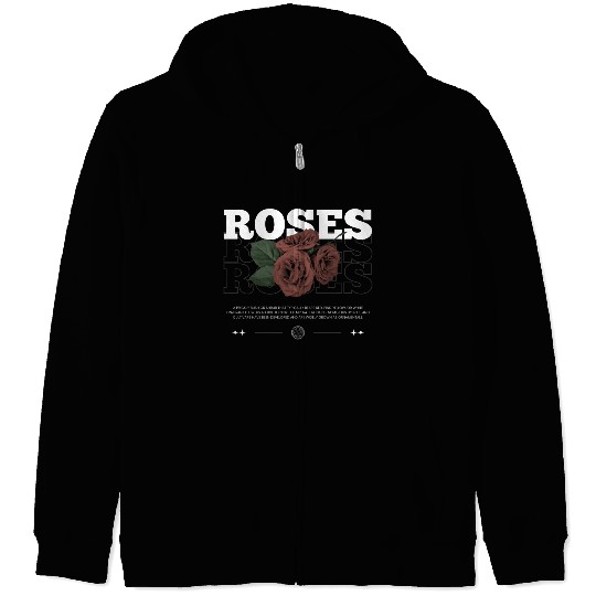 Roses Streetwear for Women Zip Hoodies