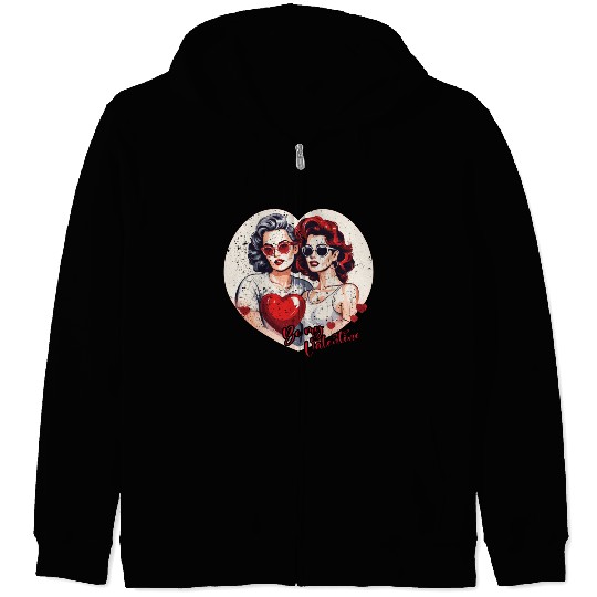 Valentines Day Outfit For Her And Her in love Zip Hoodies