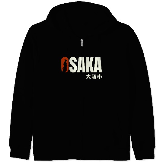 Osaka Typography Zip Hoodies - Urban Statement