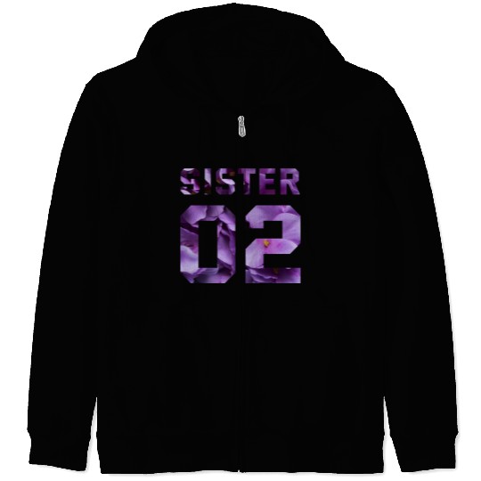 COUPLE FLOWER SISTER 02 Zip Hoodies