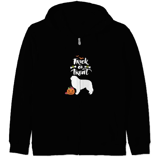 Trick Or Treat Great Pyrenees Dog Halloween Zip Hoodies