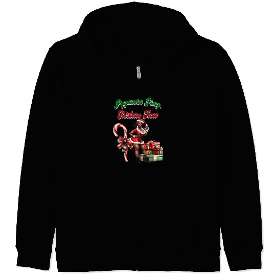 Peppermint Pinup, Mistletoe Tease Zip Hoodies