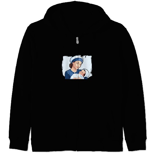 Registered Nurse Medical Medicine Neonatal Nurse Zip Hoodies