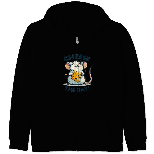 Mouse with cheese Zip Hoodies