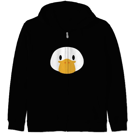 Duck Face Funny Goose Cute Animal Ducky Honk Bird Zip Hoodies
