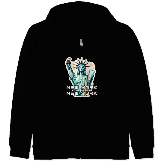 New York - Statue of Liberty Zip Hoodies