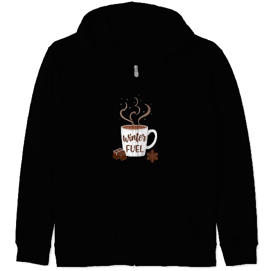 Winter Fuel coffee an chocolate Zip Hoodies
