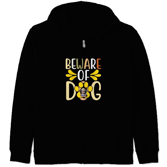 Beware Of Dog Zip Hoodies