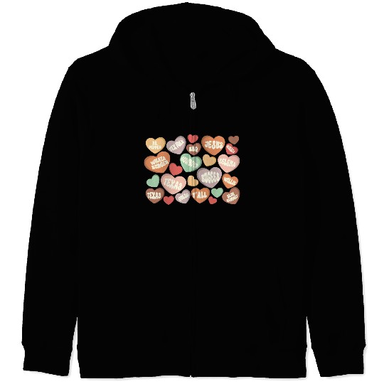 Western valentine, Valentines Conversation Zip Hoodies