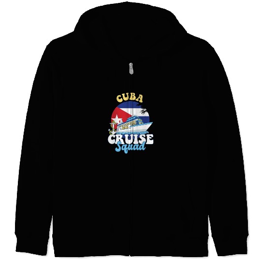 Cuba Cruise Squad Family Vacation Trip Zip Hoodies