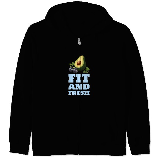 Fit and Fresh Avocado Gym Zip Hoodies