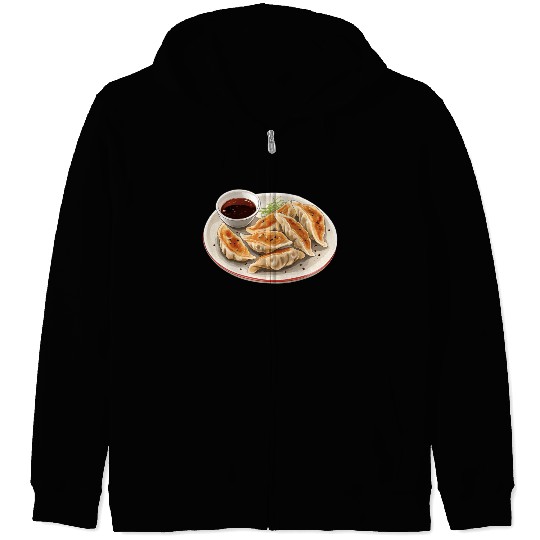 Japanese Pan Fried Dumpling Gyoza Zip Hoodies