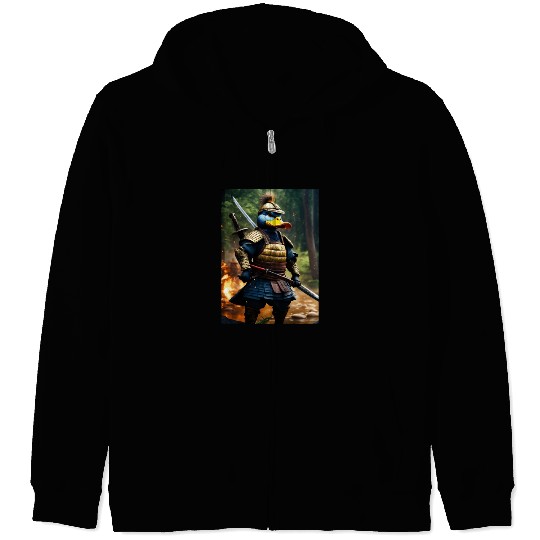 duck samurai Battlefield Hyper realistic Zip Hoodies