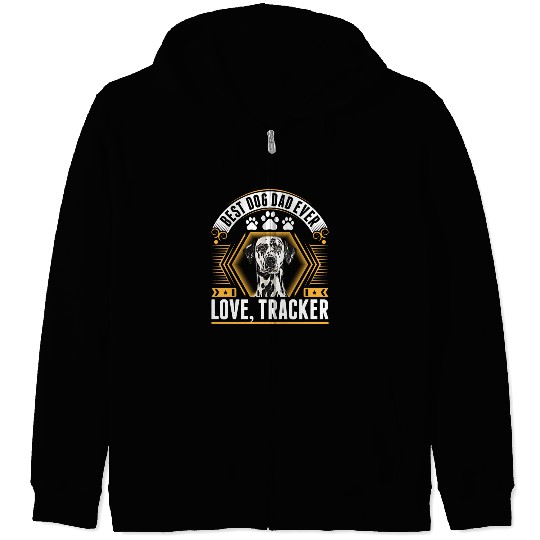 Best Great Dane Dog Dad Ever Love Tracker Zip Hoodies