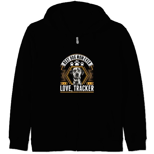 Best Great Dane Dog Mom Ever Love Tracker Zip Hoodies